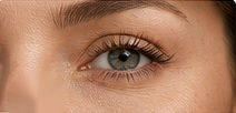 Detalhe ilustrativo da região dos olhos; não é registro de paciente